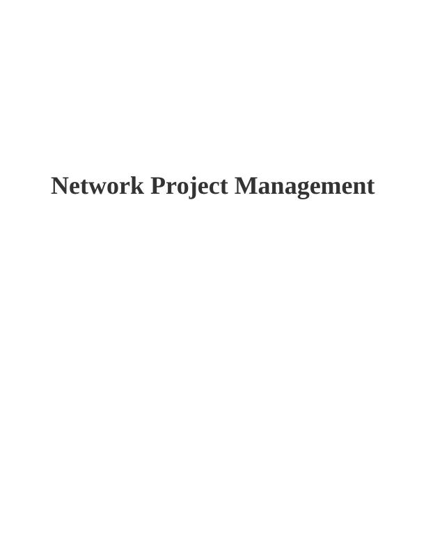 Network Project Management Assignment_1