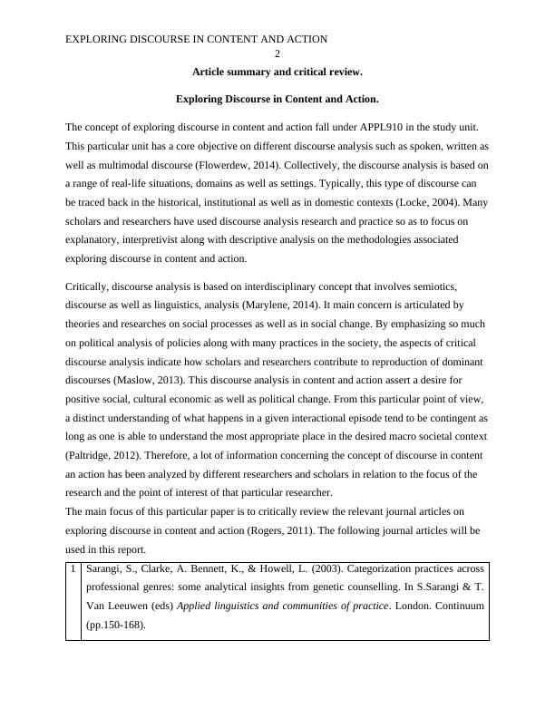 APPL710/910 Critical Review Essay Assignment