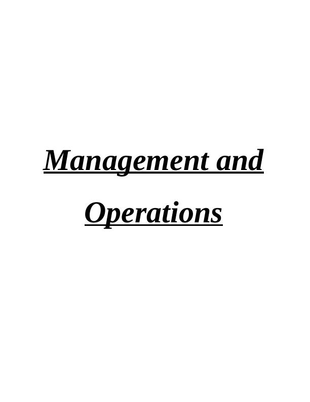 Management and Operations Assignment PDF : Amazon_1