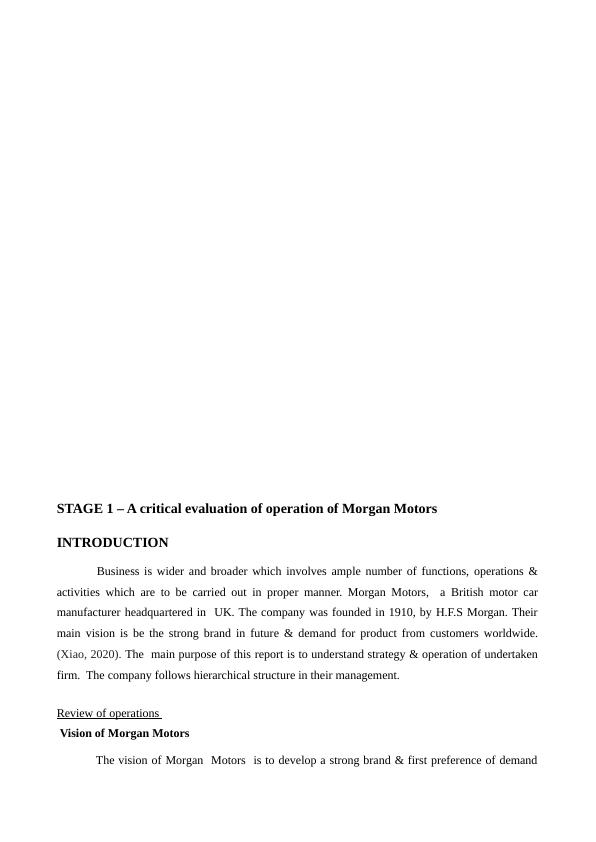 Critical Evaluation of Strategy and Operations of Morgan Motors_4