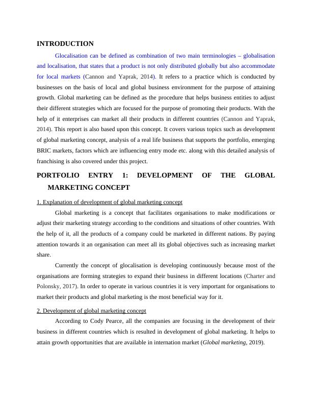 Development of Global Marketing Concept and Review of Merging BRIC Markets_4