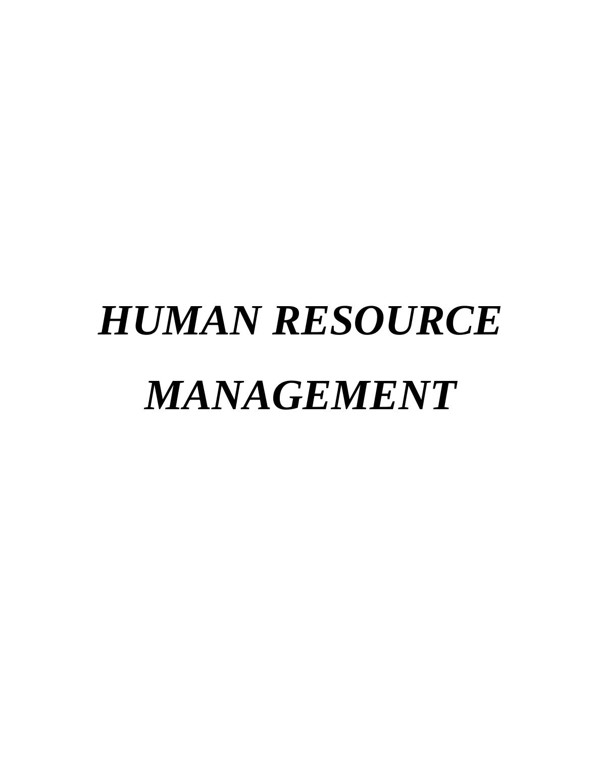 Human Resource Management Assignment - Aldi company_1