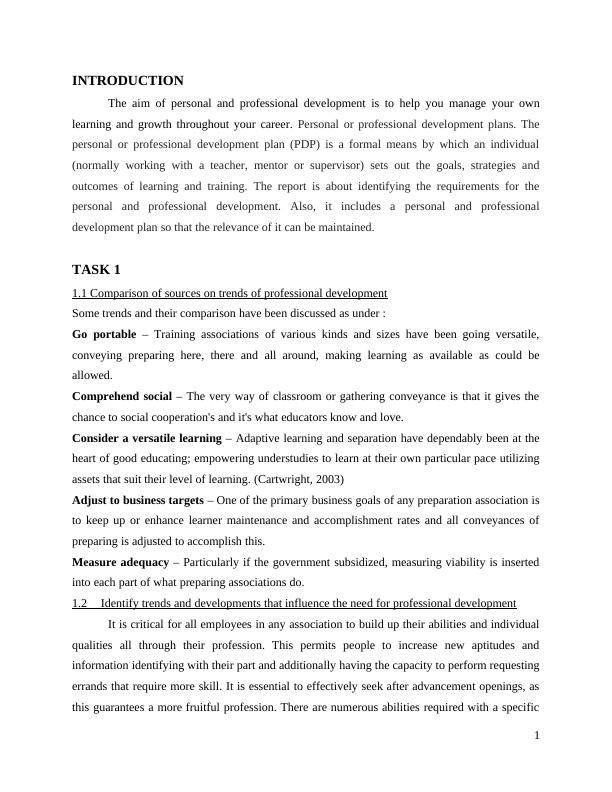 Report on Requirements for Personal and Professional Development_3