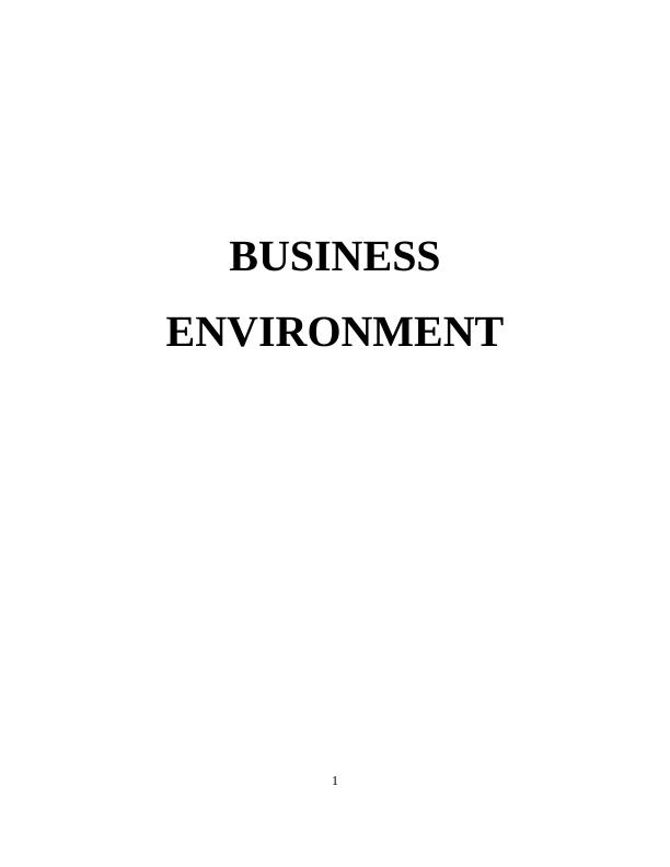 Business Environment of Virgin Airline | Report_1