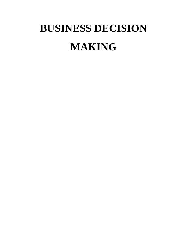 Business Decision Making - Food and Friends_1