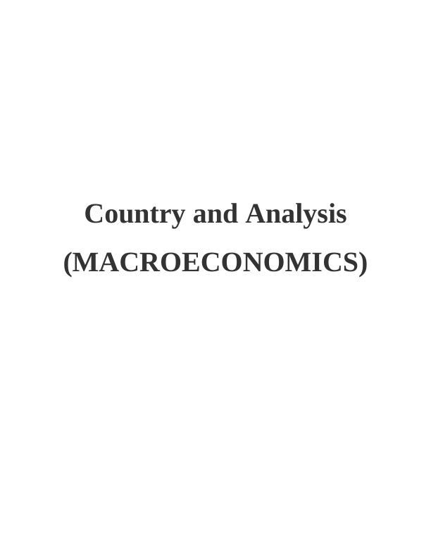 Macroeconomics Analysis Report_1