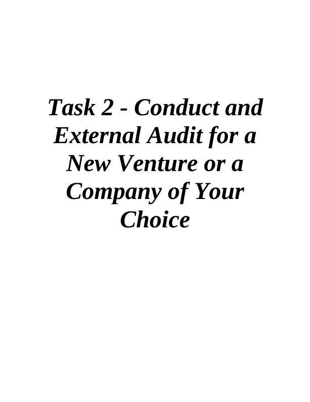 External Audit of Tesco Desklib