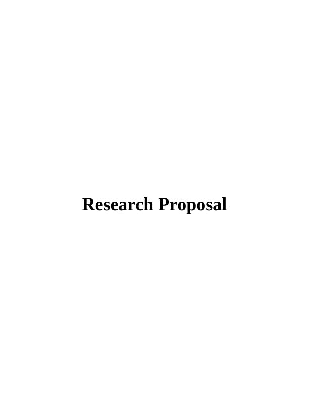 Research Proposal Assignment - Impact of Social Media Marketing for Organisation_1