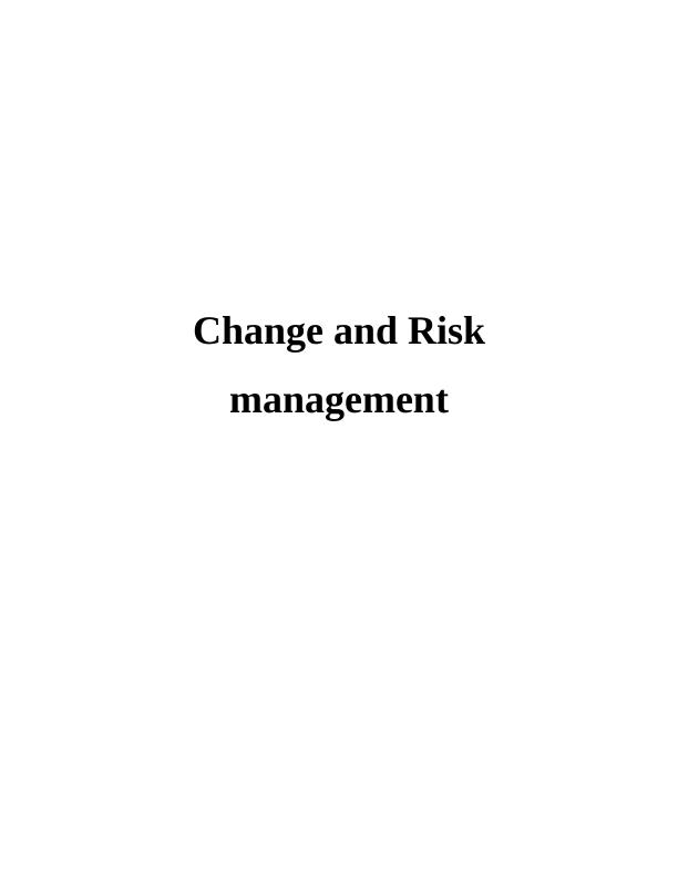Change and Risk management Essay - Amway_1