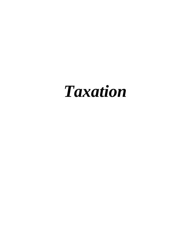 Taxation Assignment - Questions and Answers_1