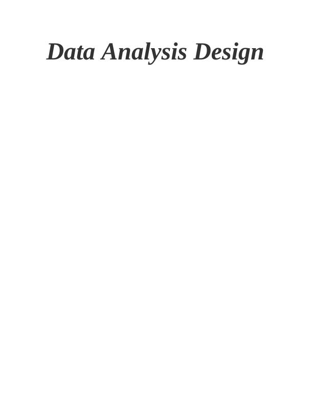 Data Analysis  Design Sample Assignment_1