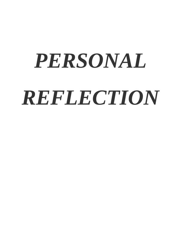 Personal Reflection on Leadership - Assignment_1
