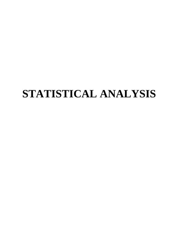 Statistical Analysis Project - Report_1