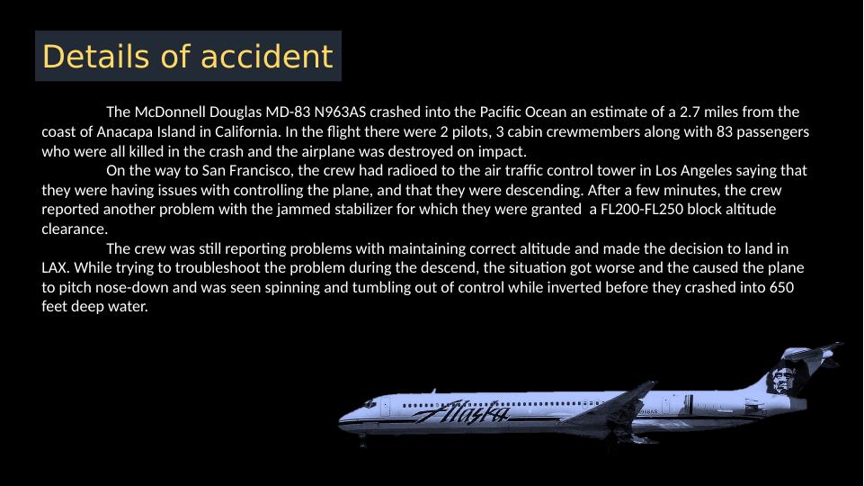Alaska Airlines Flight 261: Accident Analysis and Recommendations_4