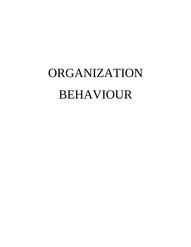 Organization Behavior Assignment_1