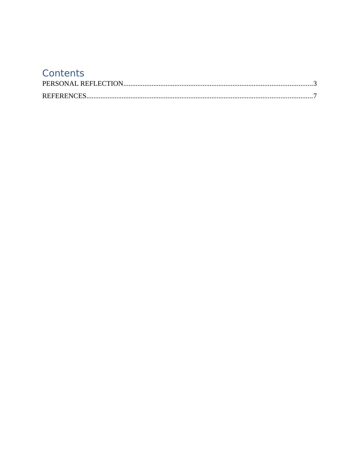 Project Management: Personal Reflection Report Analysis