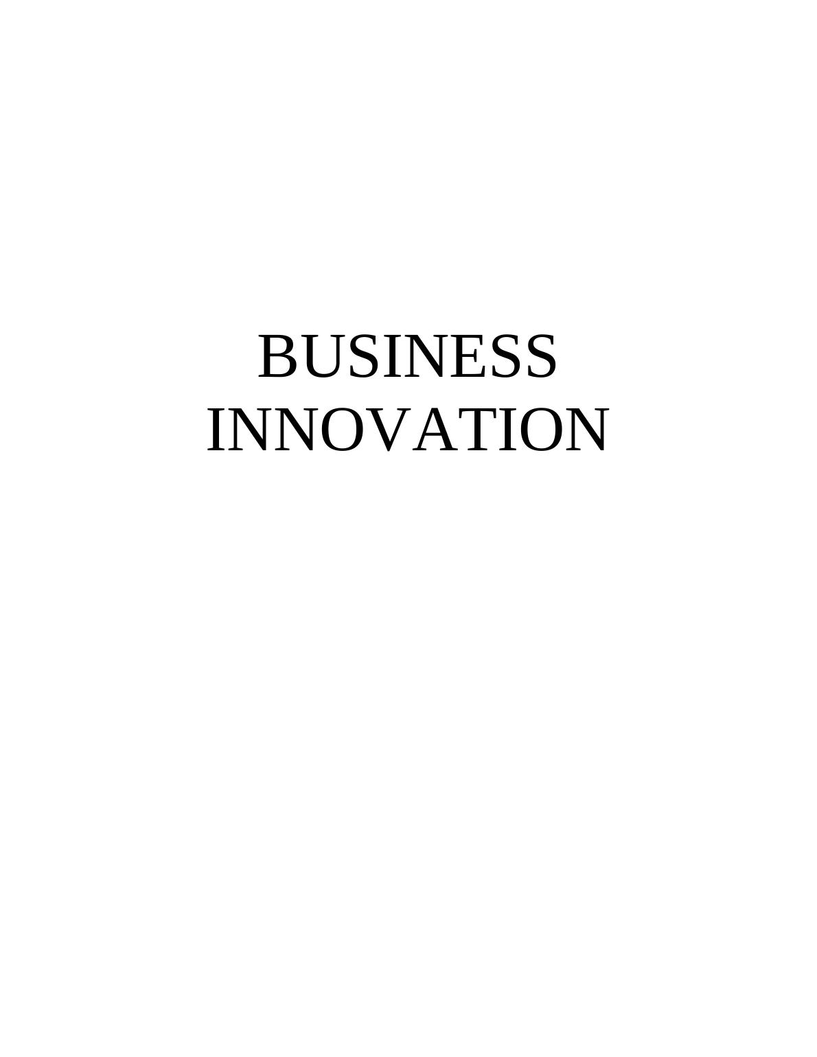 case study of innovation in business