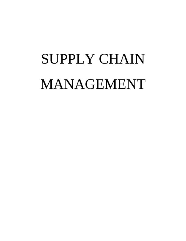 Supply Chain Management at Argos_1