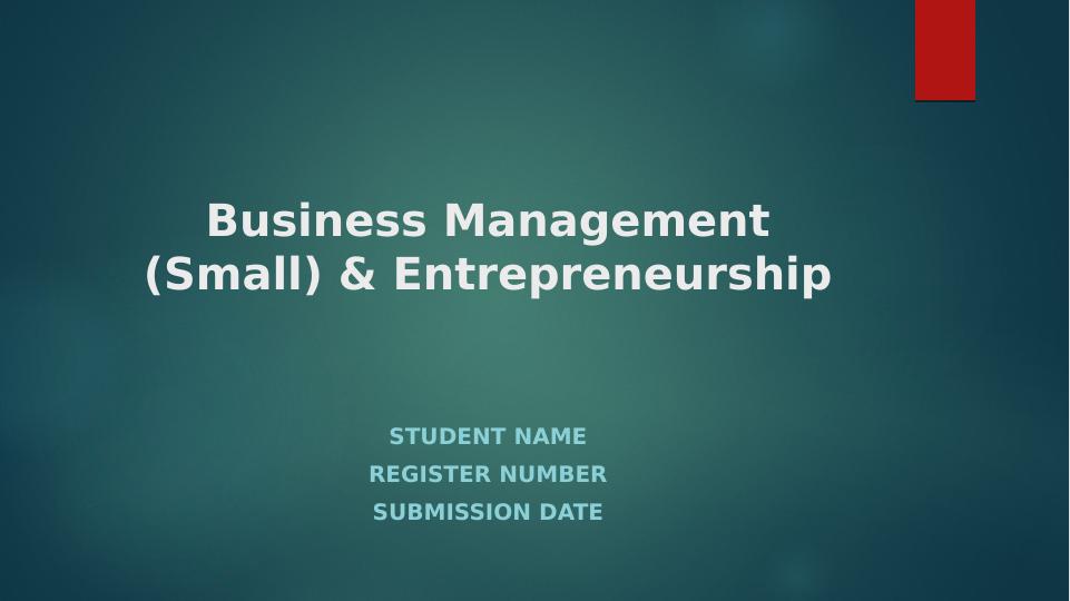 Small Business Entrepreneurship Presentation_1