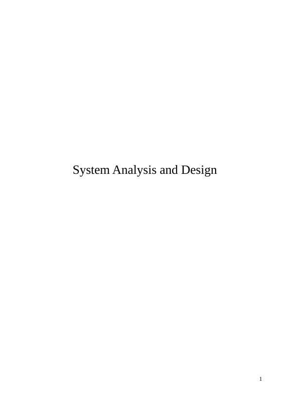 System Analysis and Design Assignment (Solved)_1