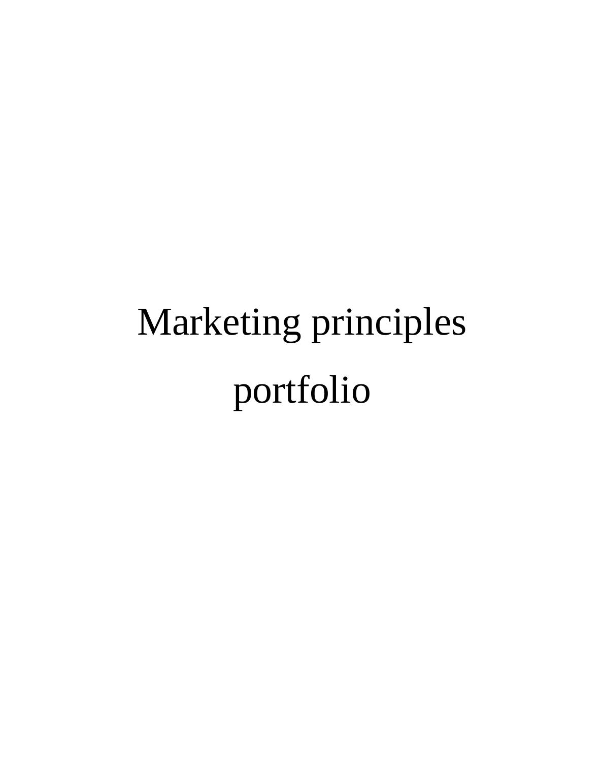 Marketing principles portfolio INTRODUCTION 3 MARKETING PLAN3 New product 4 Packaging4 Ingredients information4 Product development 6 Brand Appeal 6 Brand Attitudes and Trends 7 Targeting 8 Juice_1