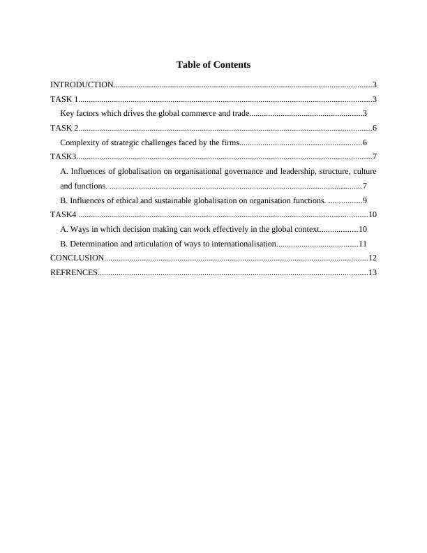 The Global Business Environment: Assignment_2