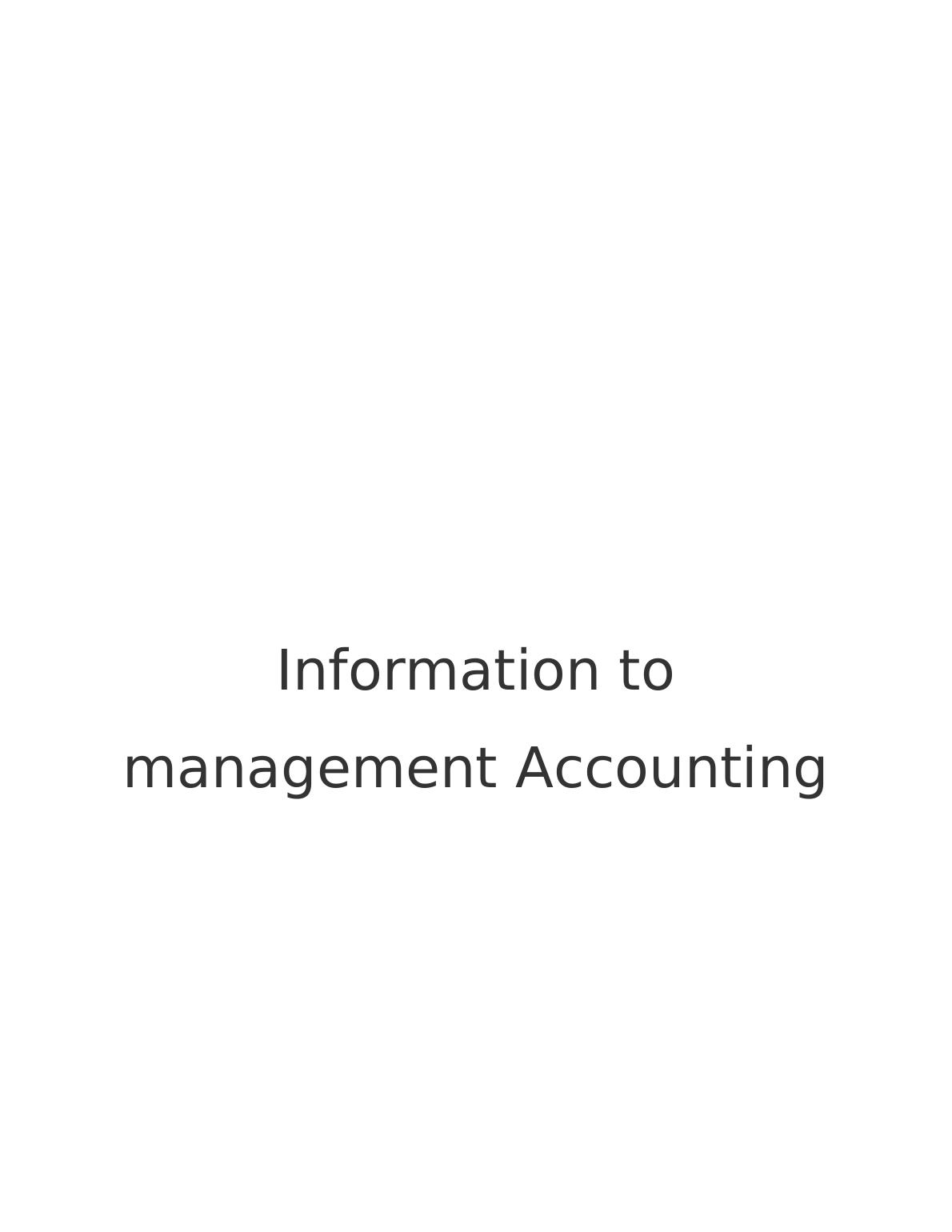 Assignment of Management Accounting (MA)_1