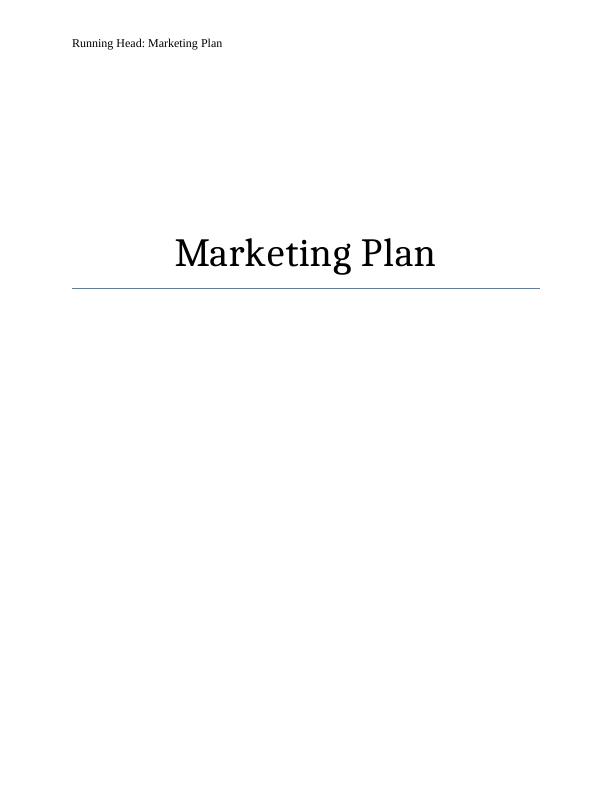 Marketing Plan Assignment | Internal and External Analysis