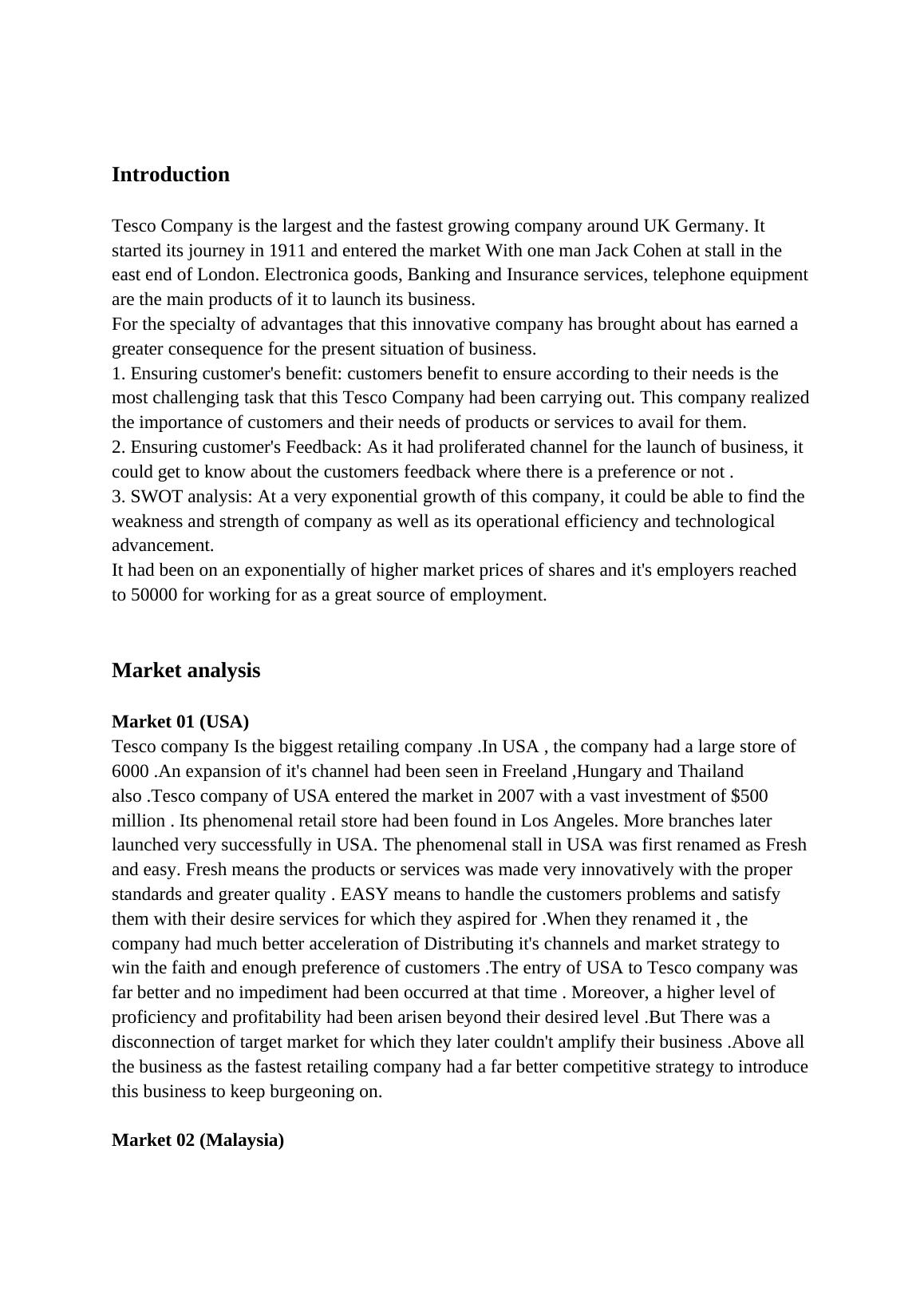 (EVERY LITTLE HELPS) Introduction Tesco Company