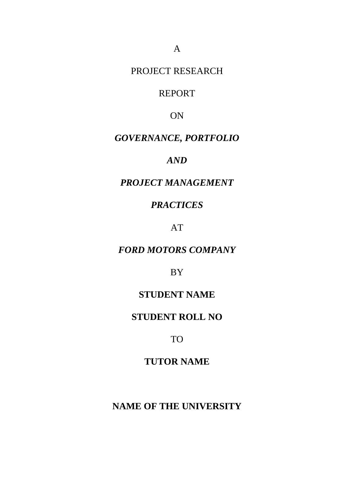 Governance Portfolio and Project Management Report 2022_1