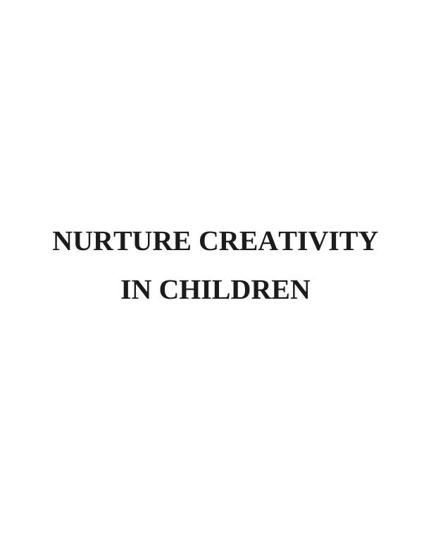 Nurture Creativity in Children (Doc)_1