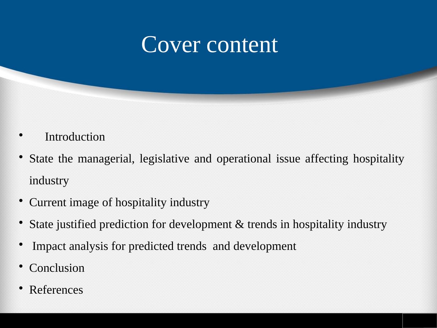 Contemporary Hospitality Industry