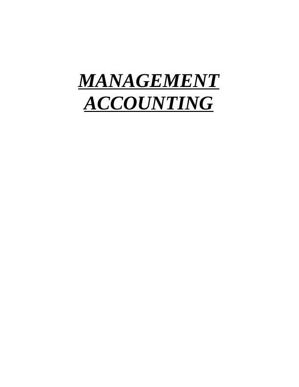 Assignment on Cost and Management accounting_1