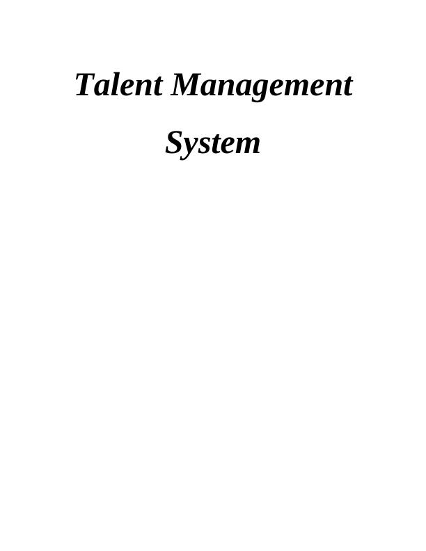 Talent Management System: Aviva Insurance Company_1