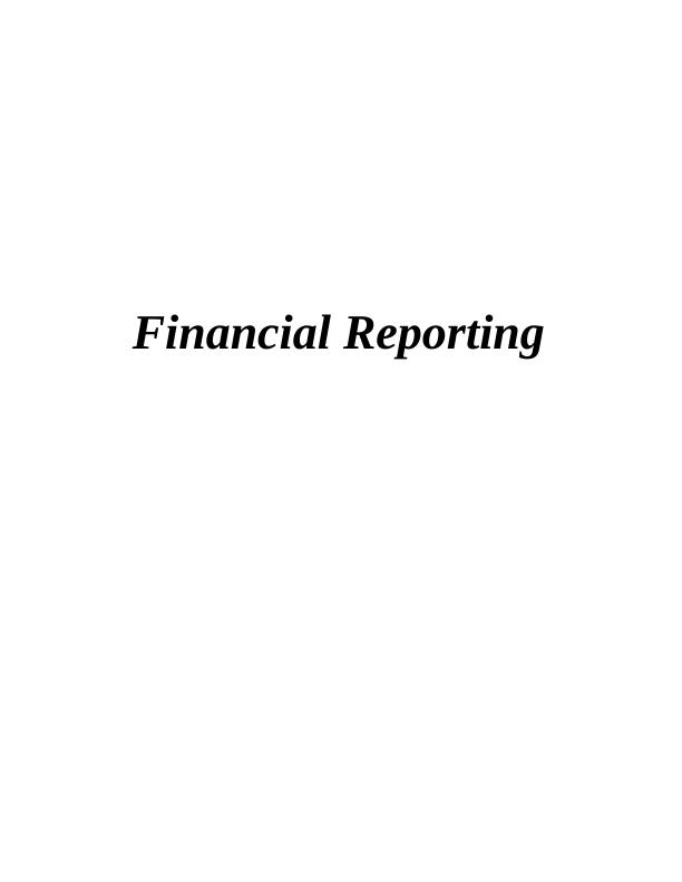 Assignment on Financial Reporting Project_1