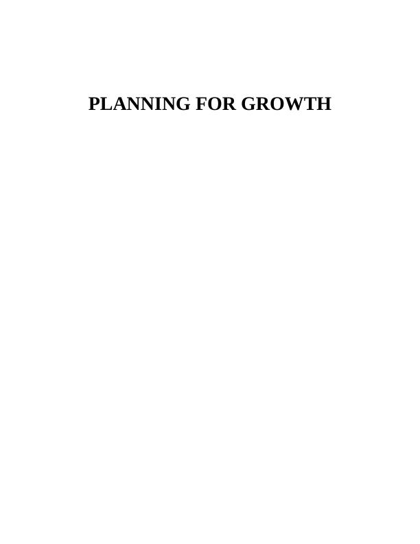 Assignment on  Growth Planning_1