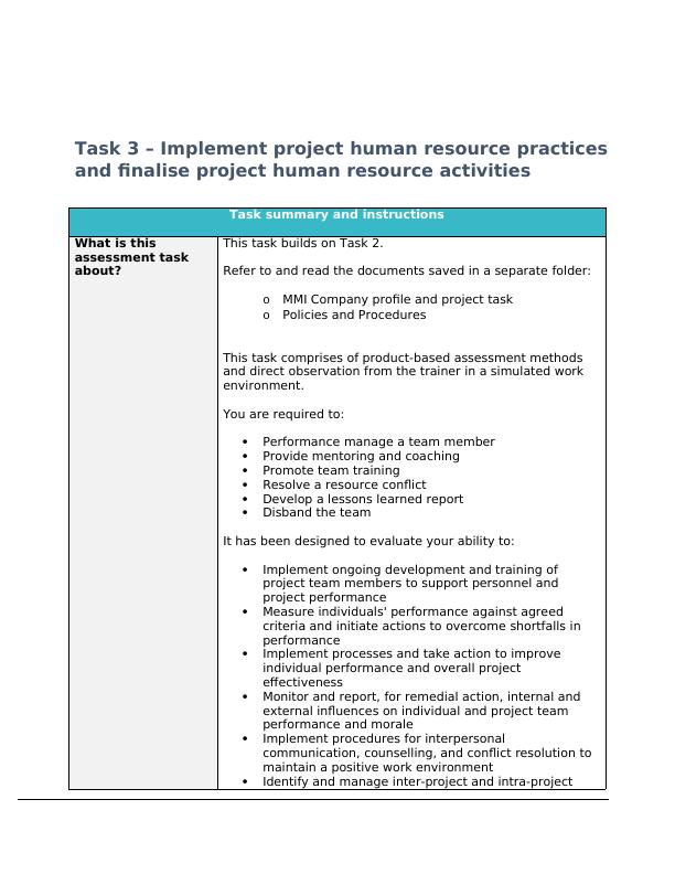 Implement Project Human Resource Practices_6