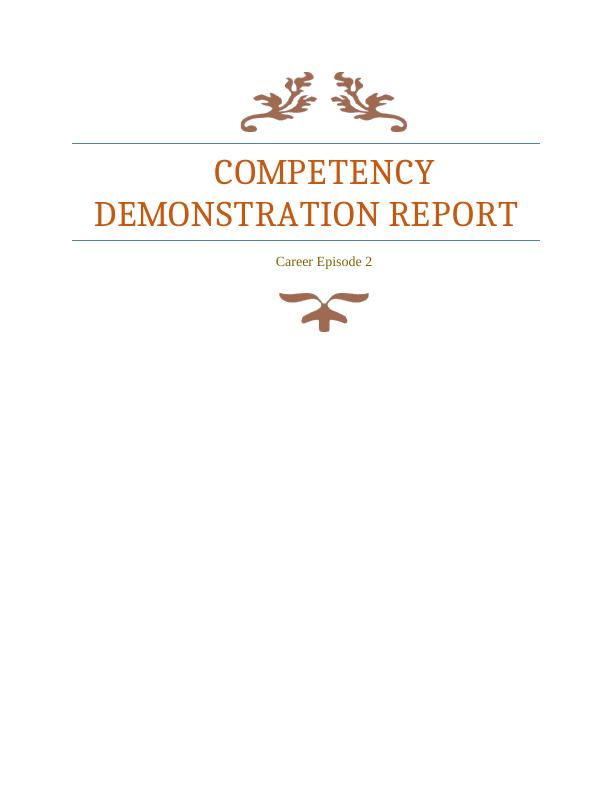 Competency Demonstration- Report_1