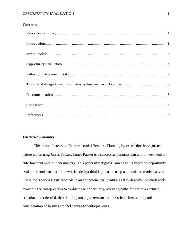 Entrepreneurial and Business Planning - Assignment_2