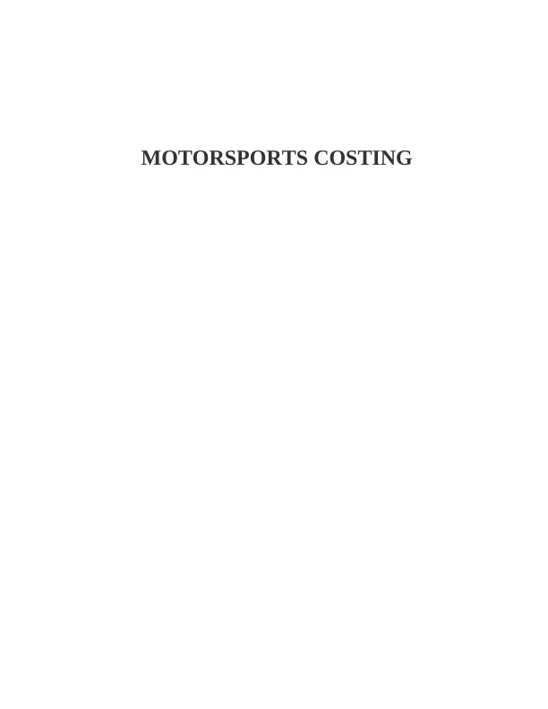 Research Study on Cost of Racing Package_1