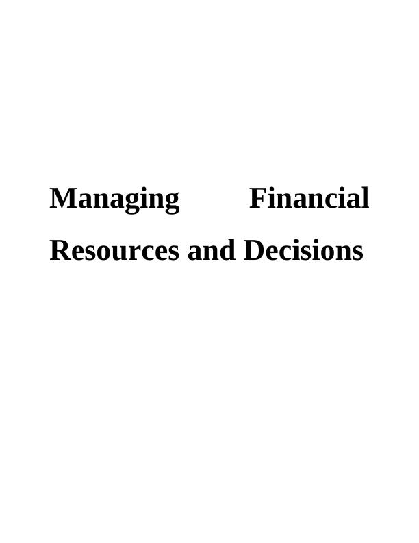 Sources of Finance for the Business- Research Report_1