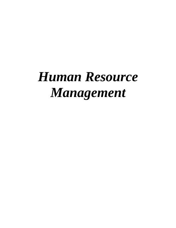 Role of Human Resource Management in Organizations_1