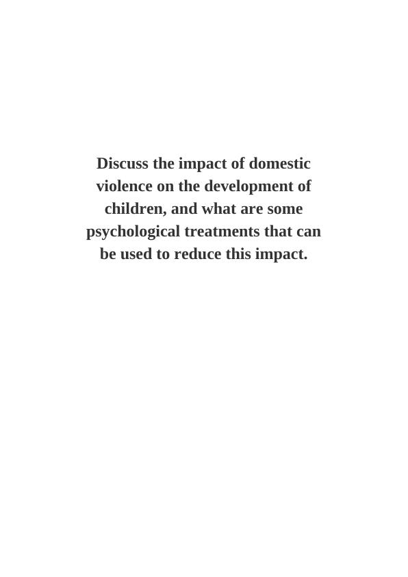 Impact of Domestic Violence on Children Development_1