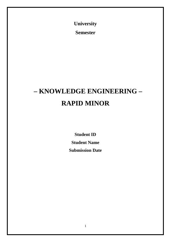 Knowledge Engineering: Rapid Miner_1