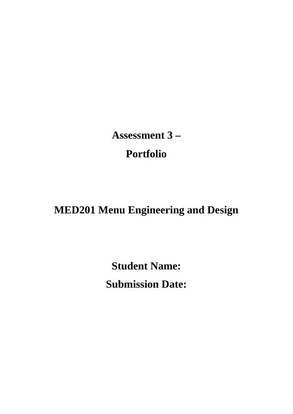 Menu Engineering and Design: Competitor Analysis, Planning and Designing a Balanced Menu_1