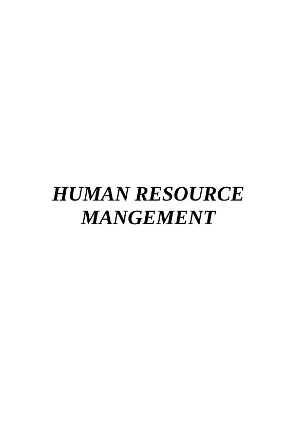 (hrm) Human Resource Management of Aldi : Report_1