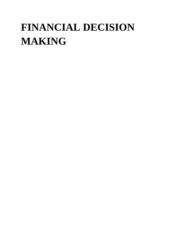 (PDF) Financial Decision Making - Assessment_1