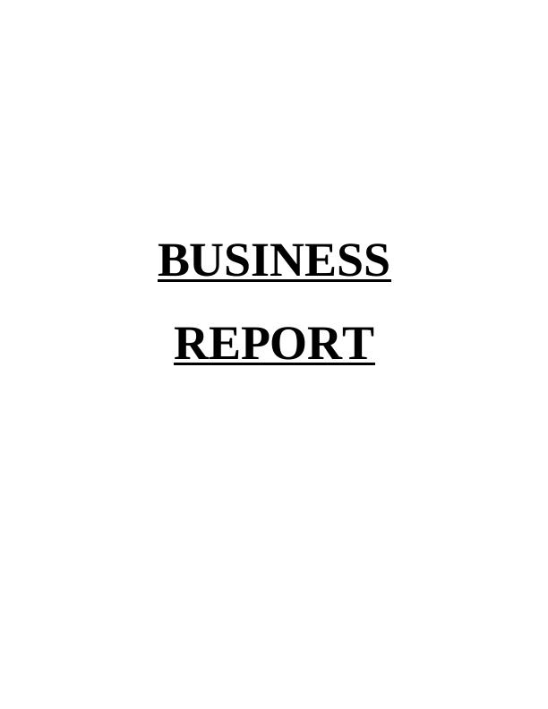 Business Report Introduction 3 MAIN BODY3 Question 1 Overview of Business Plan_1