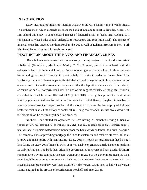 Essay on Impact of Financial Crisis on Banks_4