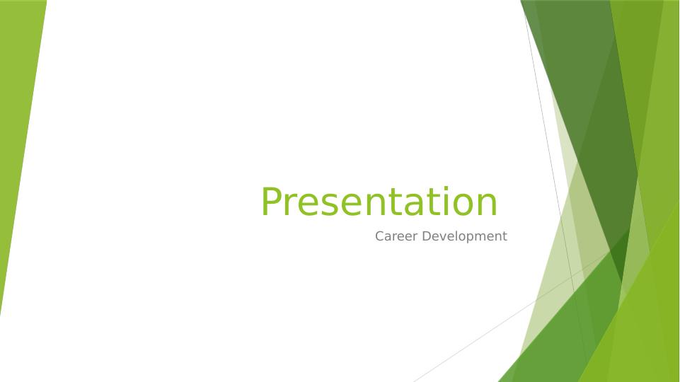 Career Development | Presentation_1